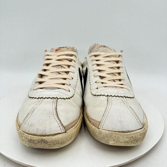 Vintage Nike bruins Men Size 9.5 White Leather Low Top Shoes Made in Korea - Picture 2 of 15